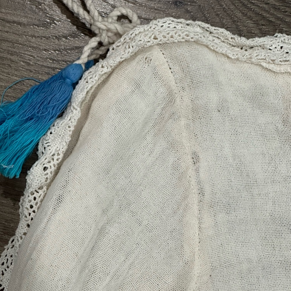 Jen’s Pirate Booty Boho Tassel Dress XS – 100% Cotton – Made in Mexico - Picture 10 of 14